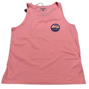 Chubbies men’s the trop and lock Coral peach pink Tank top tropical Logo size XL